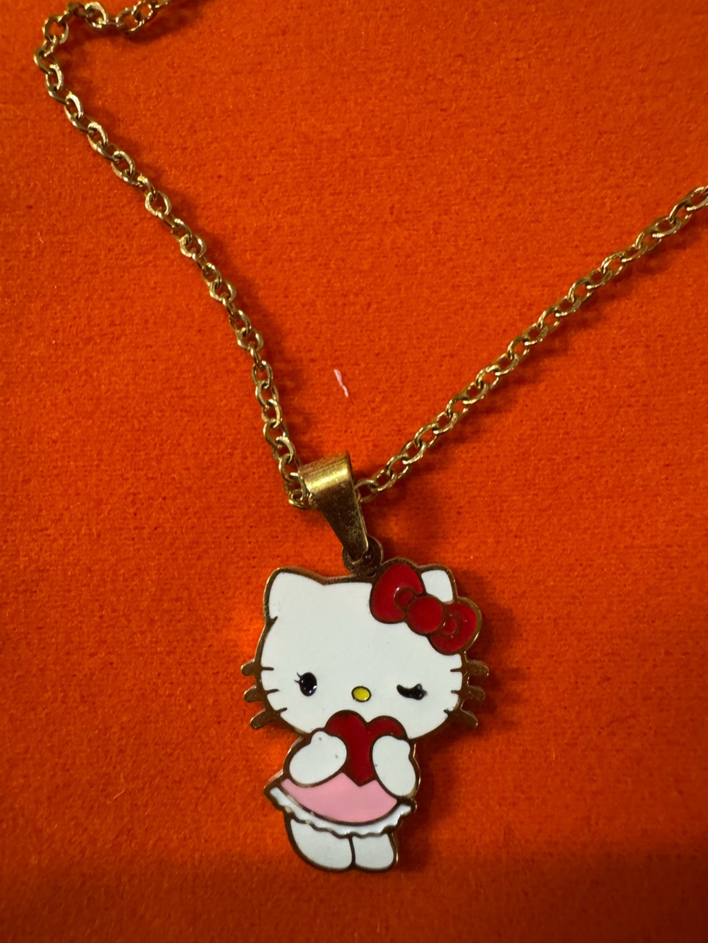 Flirty Winking Hello Kitty Necklace - NWT - Ideal for Sanrio Enthusiast.